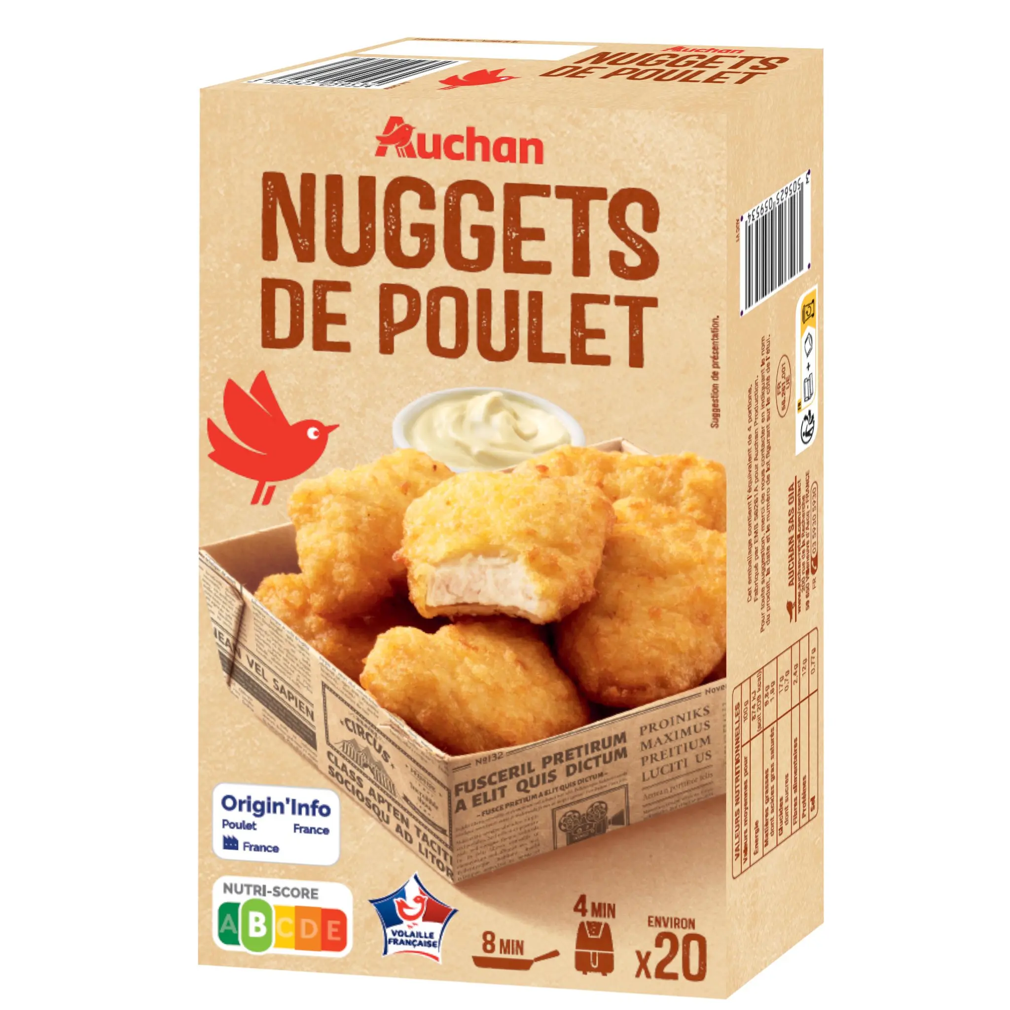 AUCHAN Nuggets de poulet