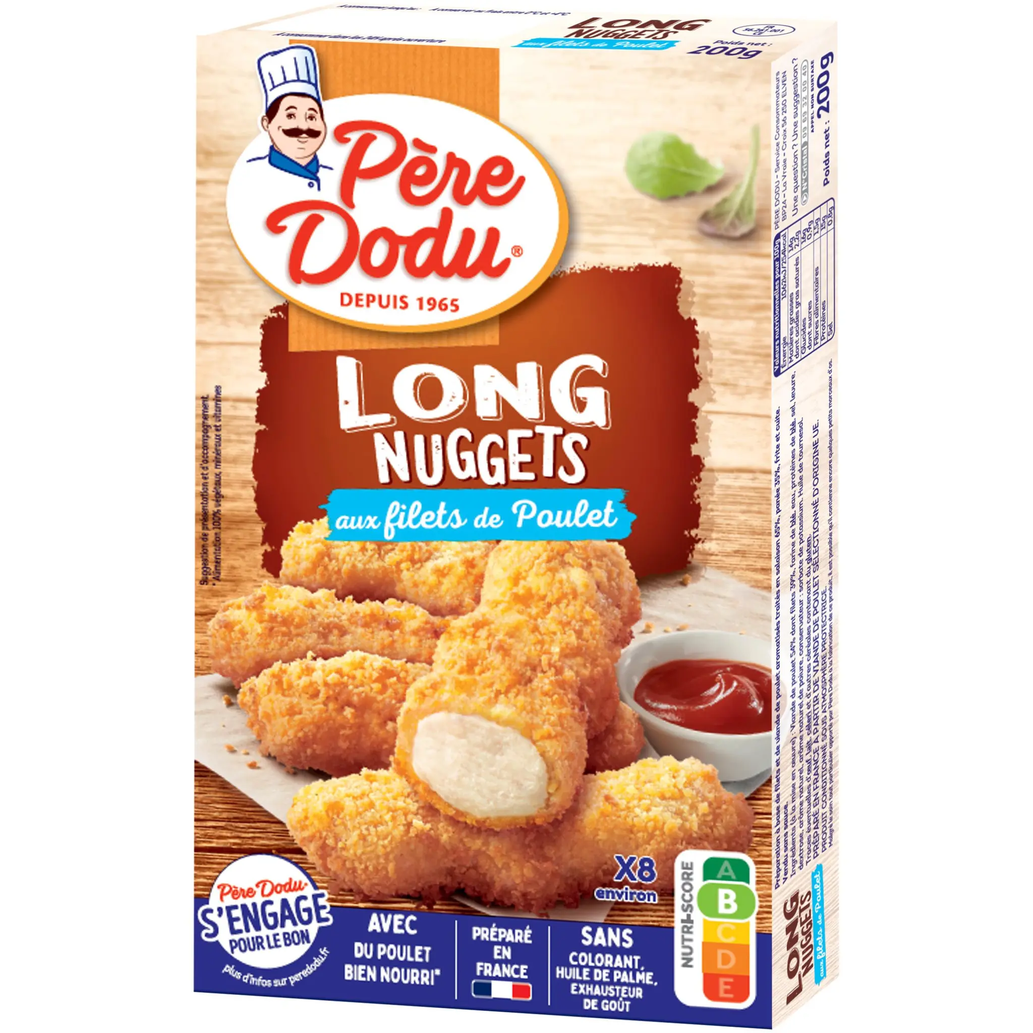 PERE DODU Long nuggets aux filets de poulet