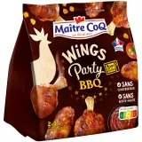 MAITRE COQ Wings party manchons et ailerons de poulet marinés goût barbecue