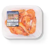 AUCHAN LE POISSONNIER Crevettes entières cuites réfrigérées