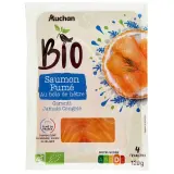 AUCHAN BIO Saumon fumé au bois de hêtre