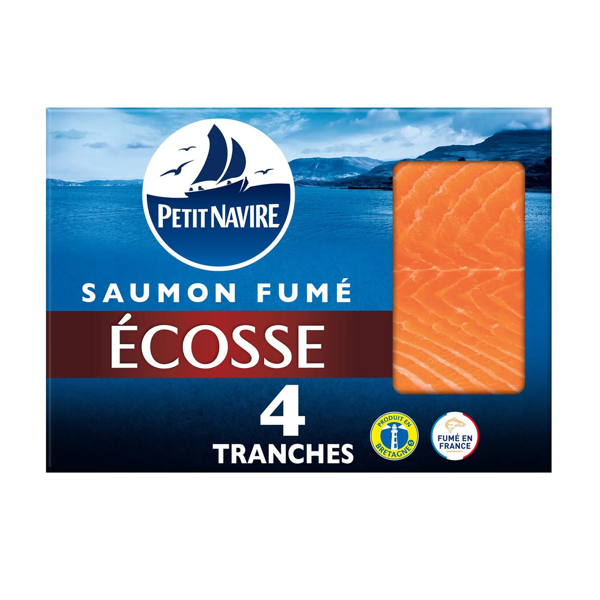 PETIT NAVIRE Saumon fumé elevé en écosse en tranches