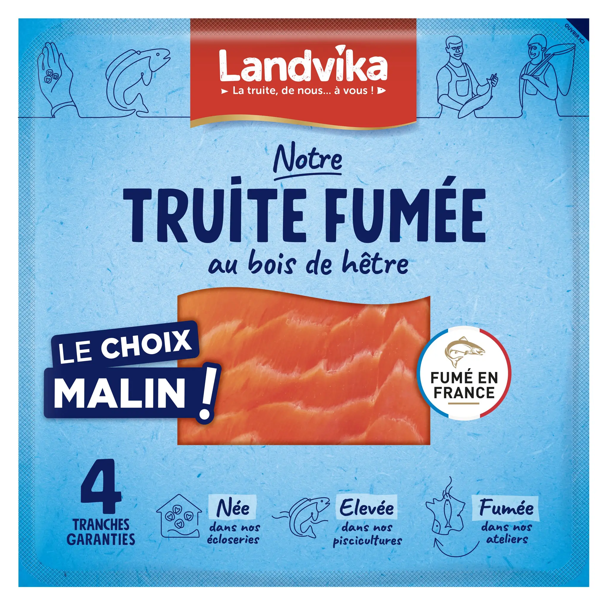 LANDVIKA Truite fumée au bois de hêtre