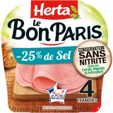 HERTA Le Bon Paris Jambon réduit en sel sans nitrite