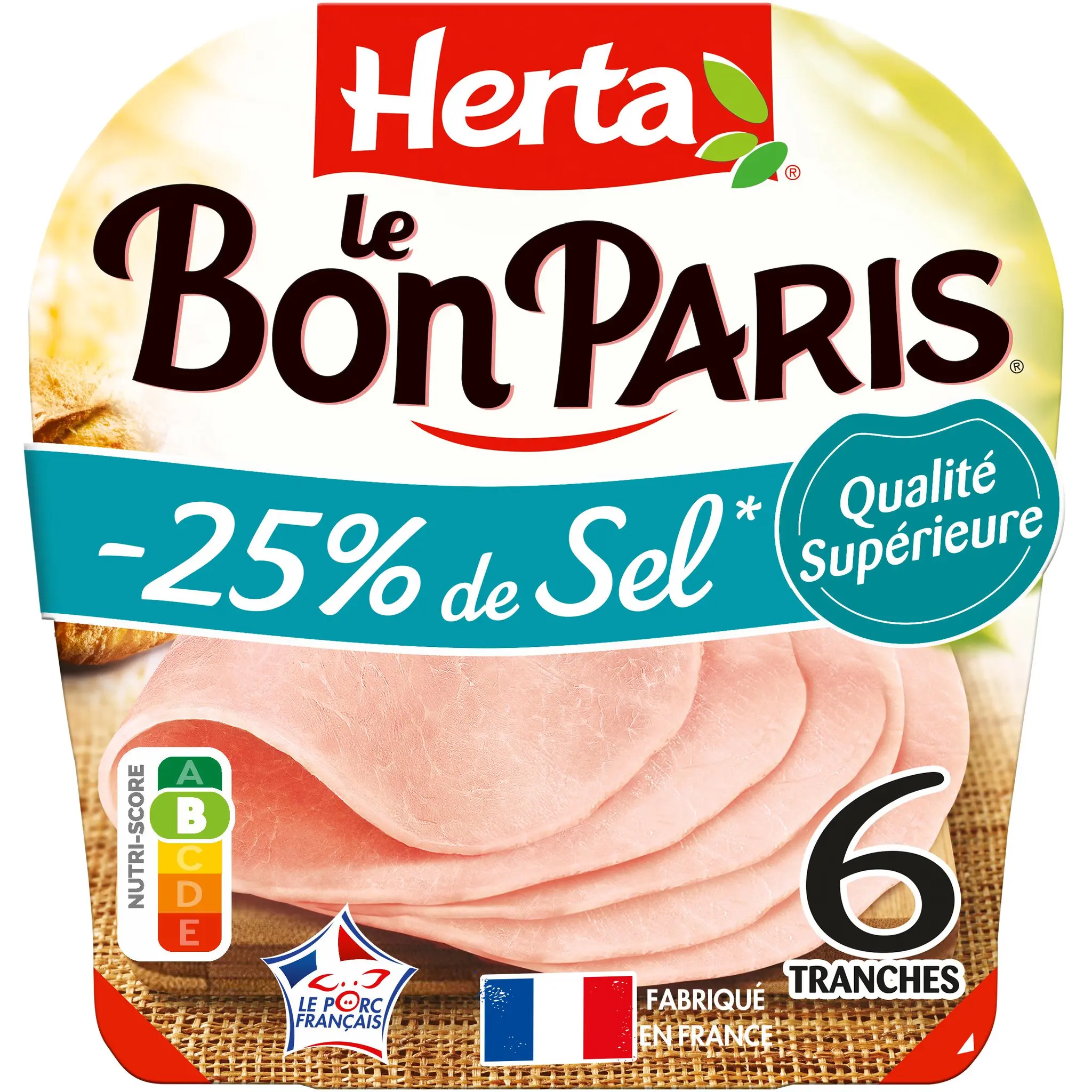 HERTA Le Bon Paris Jambon cuit réduit en sel