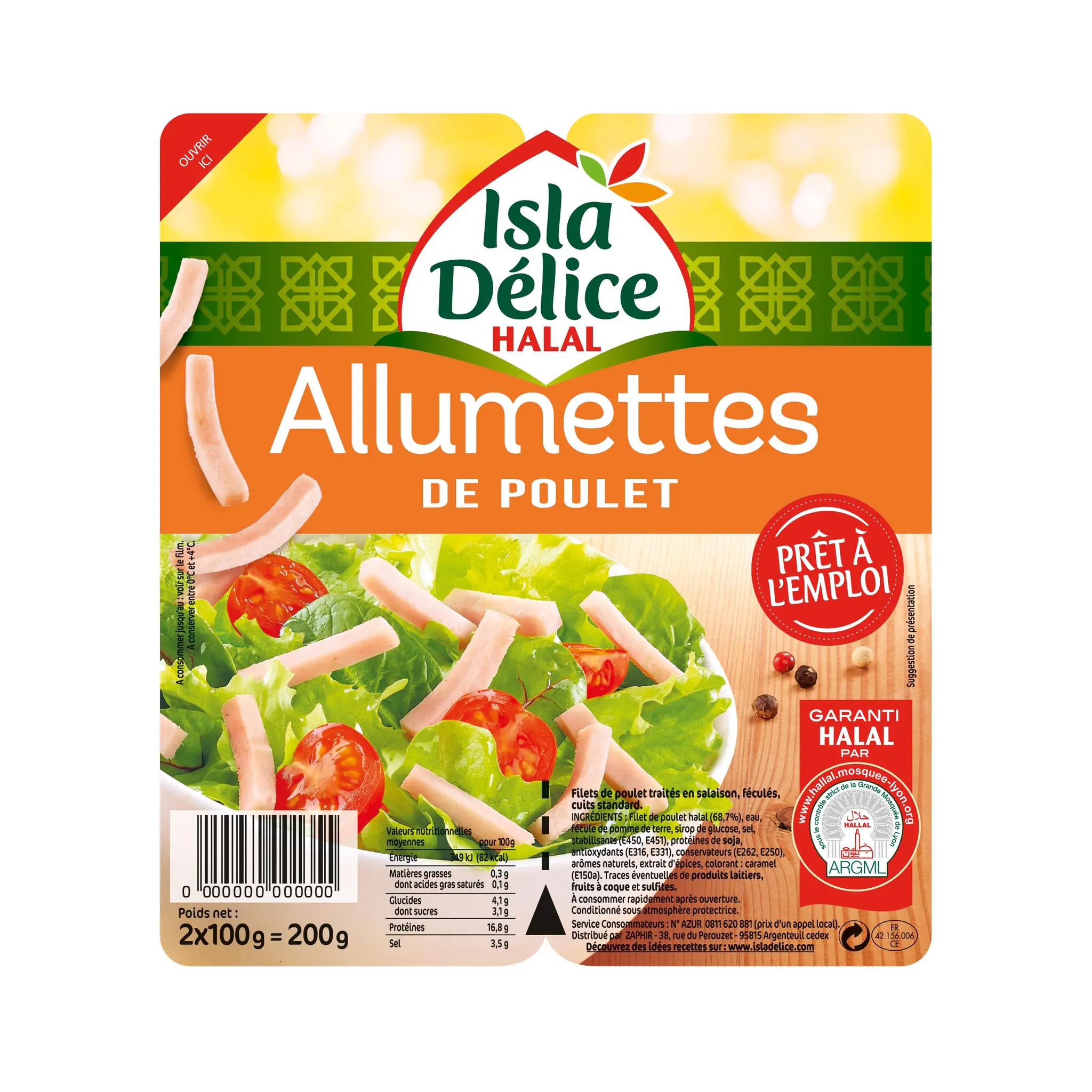 ISLA DELICE Allumettes de poulet halal