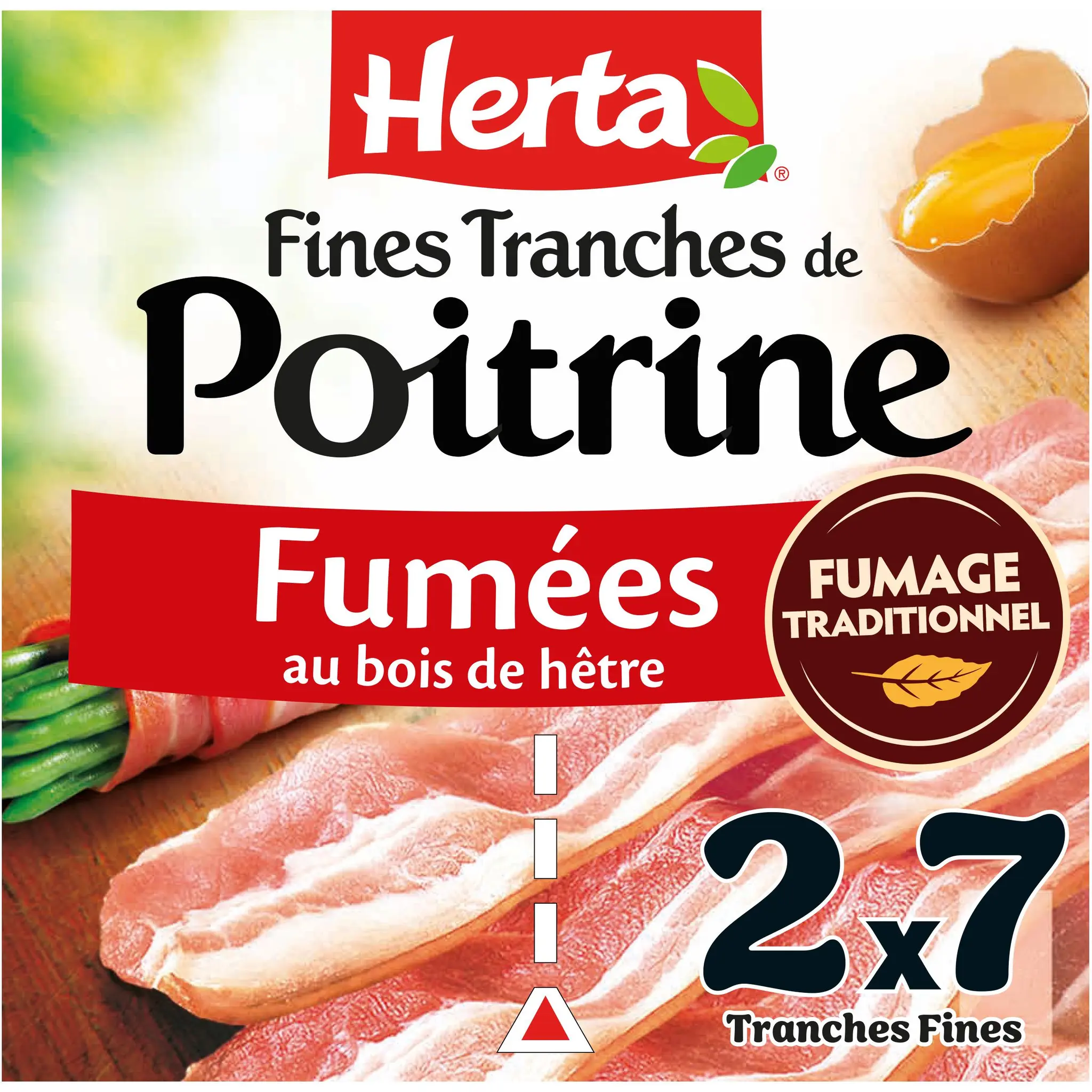 HERTA Fines tranches de poitrine fumée
