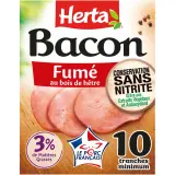 HERTA Bacon fumé sans nitrite