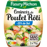 FLEURY MICHON Emincés de poulet rôti réduit en sel sans nitrite