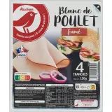 AUCHAN Blanc de poulet fumé