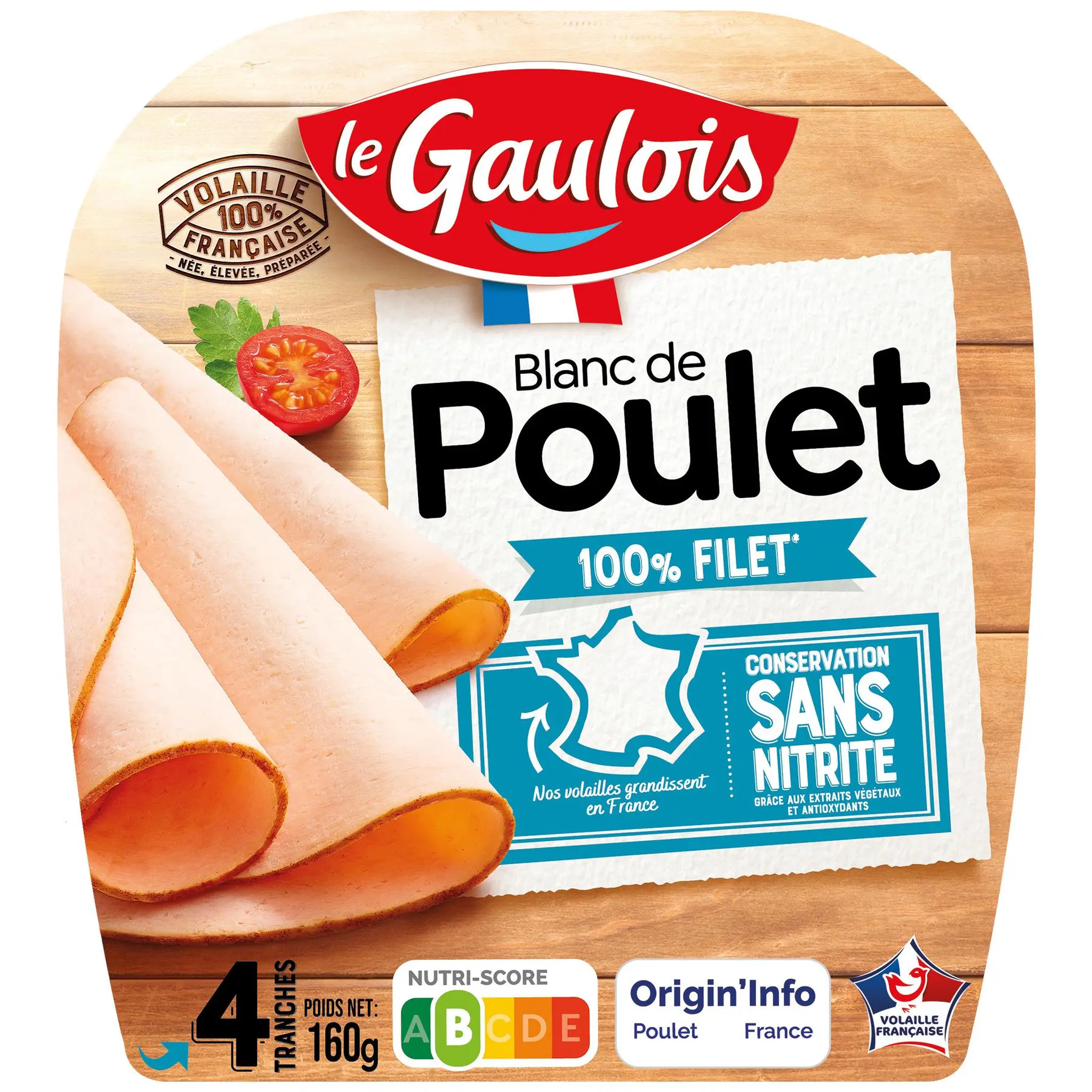 LE GAULOIS Blanc de poulet 100% poulet sans nitrites