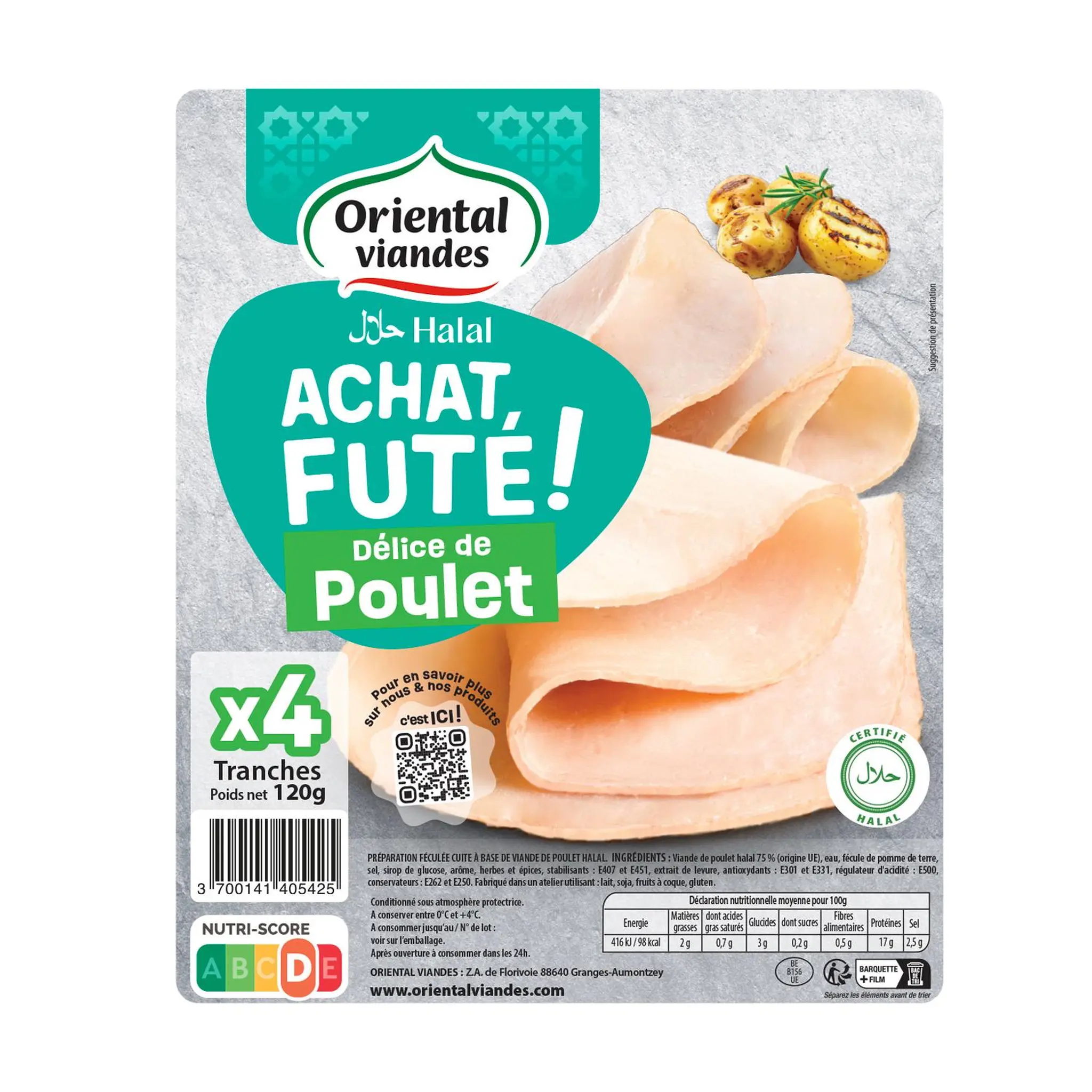 ORIENTAL VIANDES Délice de poulet halal