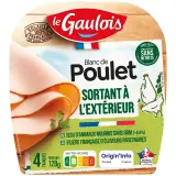 LE GAULOIS Blanc de poulet doré au four élevé dans les prés sans nitrite