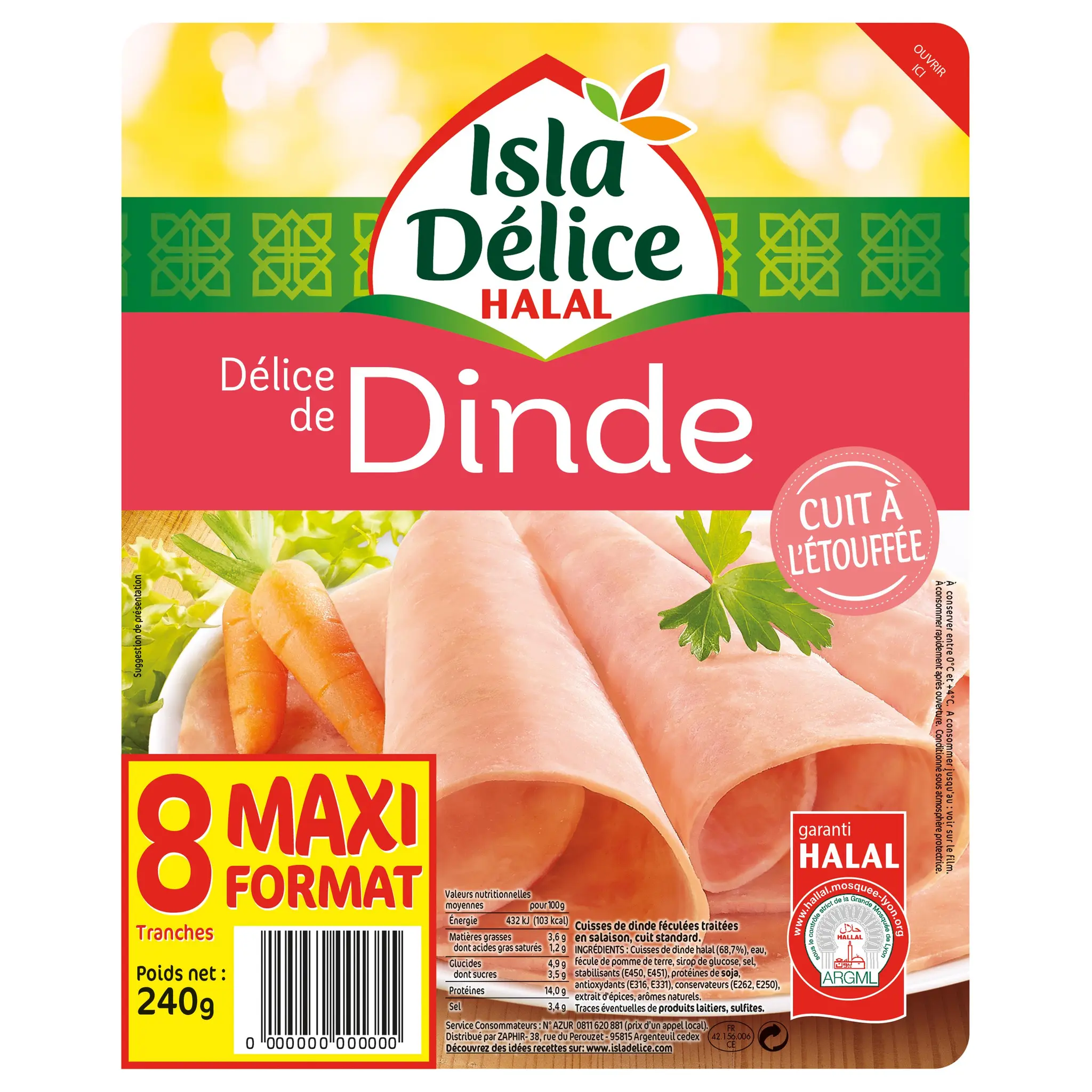 ISLA DELICE Délice de dinde halal