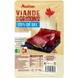 AUCHAN Viande des grisons réduit en sel