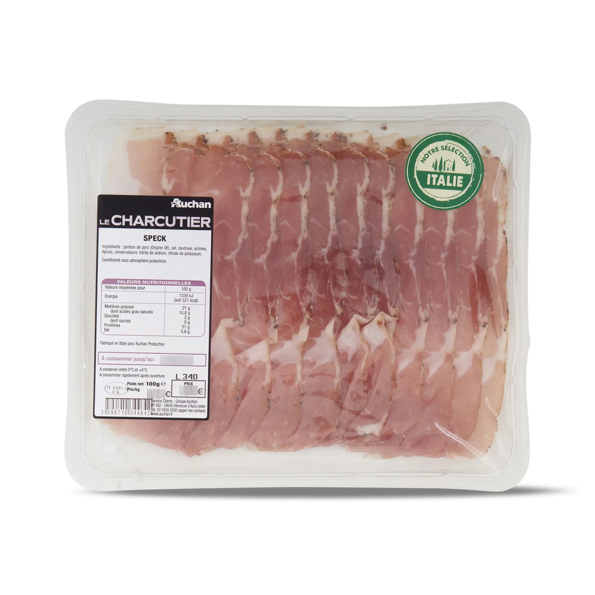 AUCHAN LE CHARCUTIER Speck