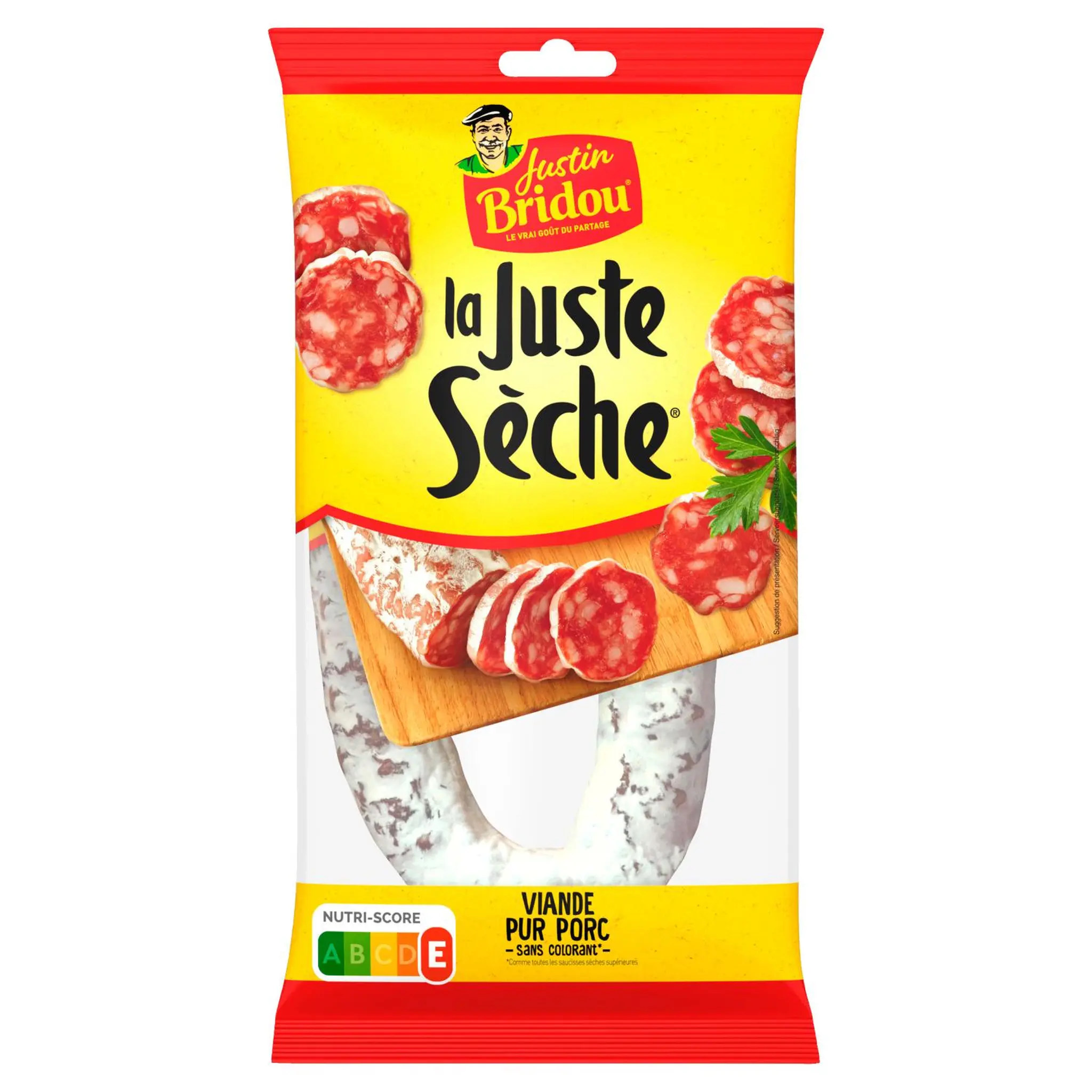 JUSTIN BRIDOU Saucisse juste sèche pur porc