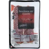 AUCHAN Saucisson sec tranché