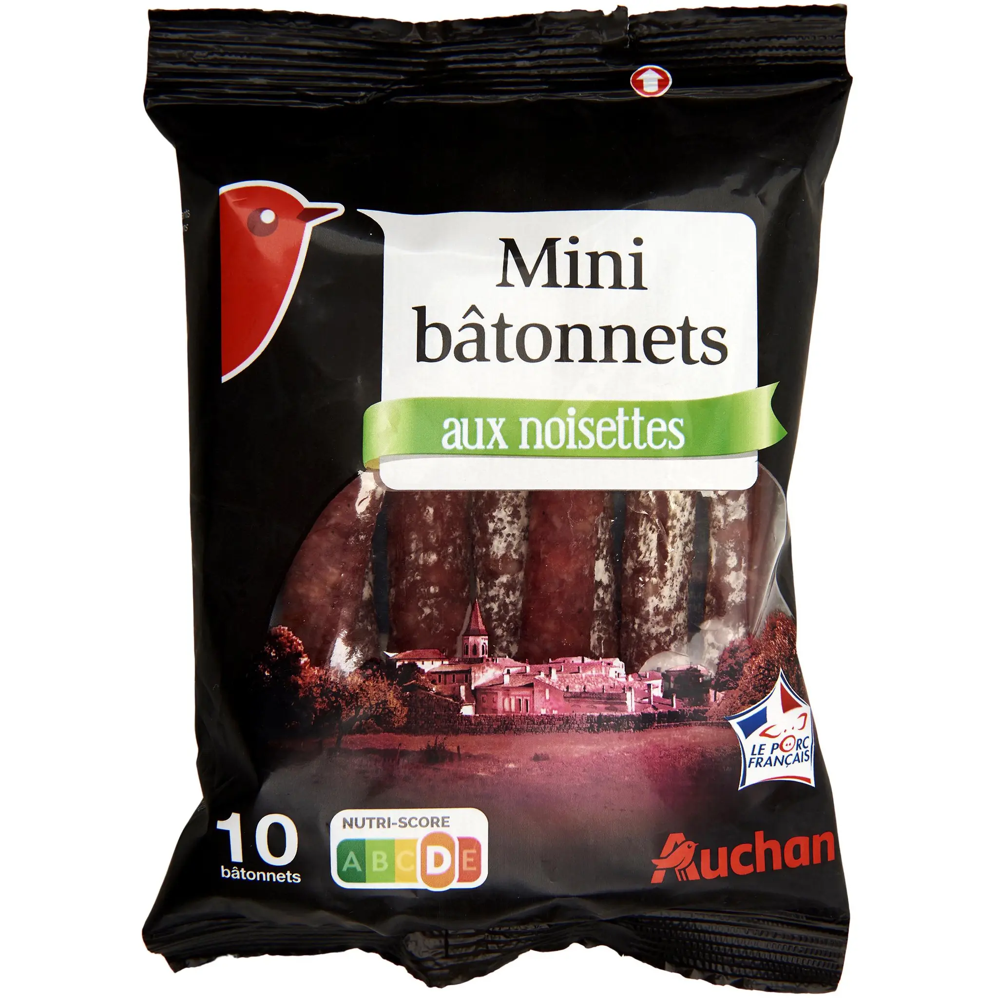 AUCHAN Mini bâtonnets noisettes