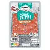 ORIENTAL VIANDES Saucisson sec épicé tranché halal