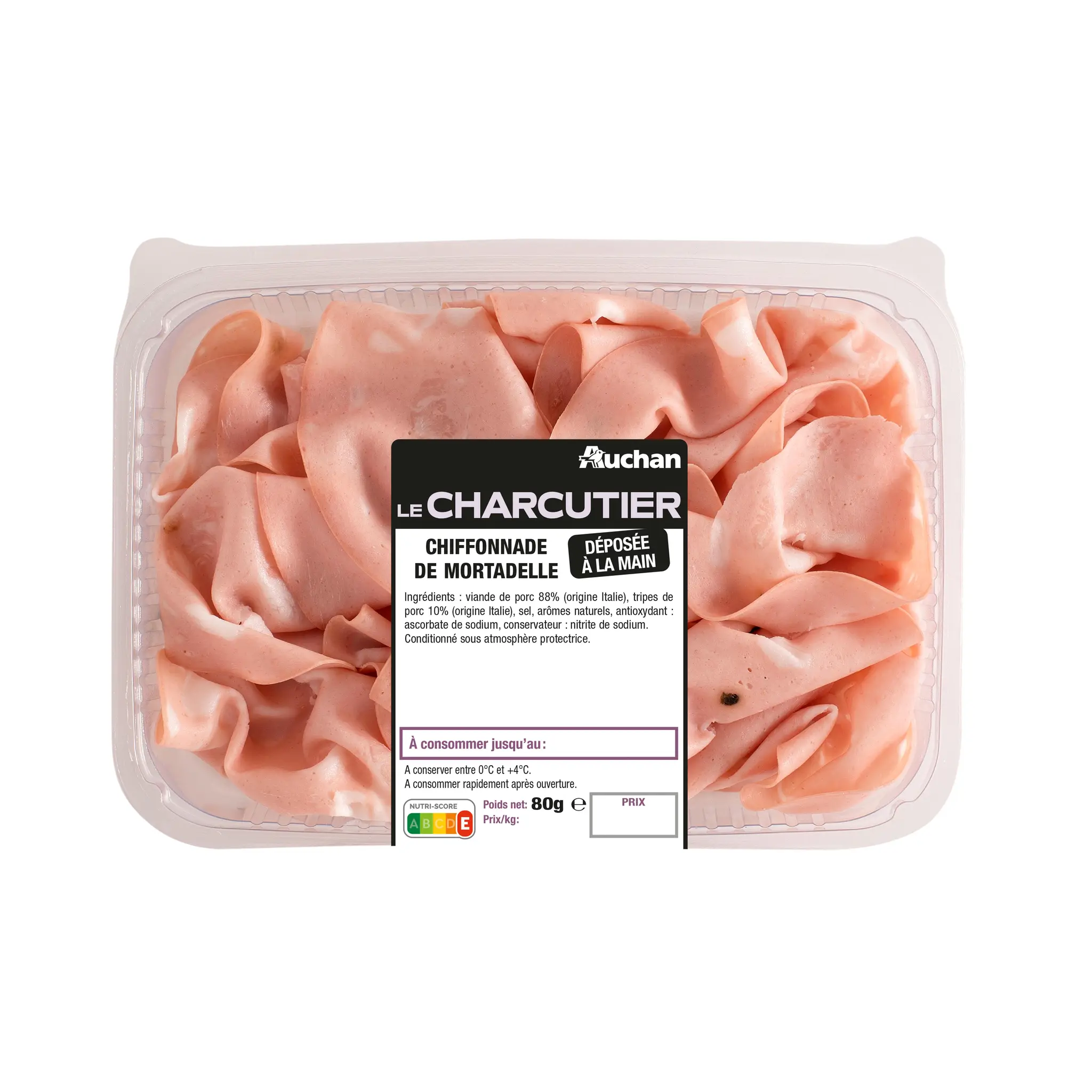 AUCHAN LE CHARCUTIER Chiffonnade de mortadelle