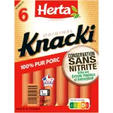 HERTA Knacki saucisse sans nitrite pur porc