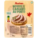 AUCHAN Mousse de canard au porto