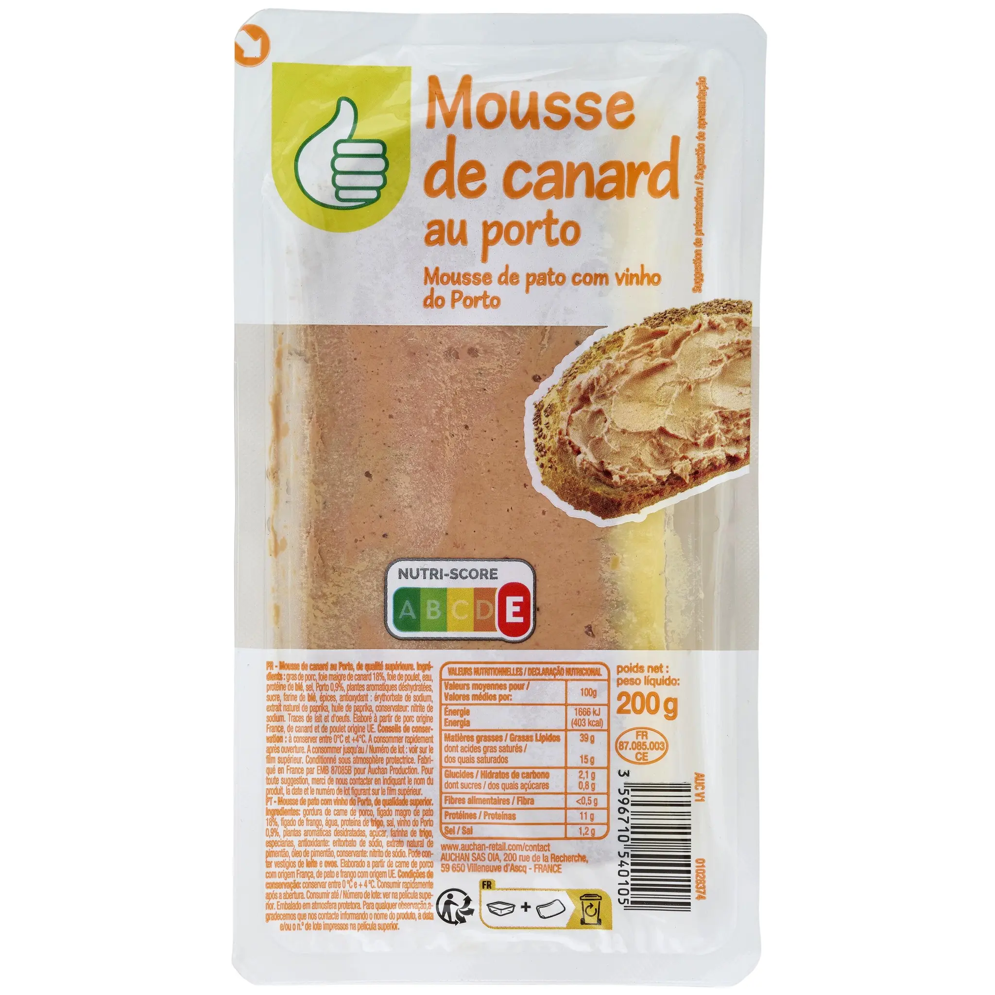 POUCE Mousse de canard au Porto