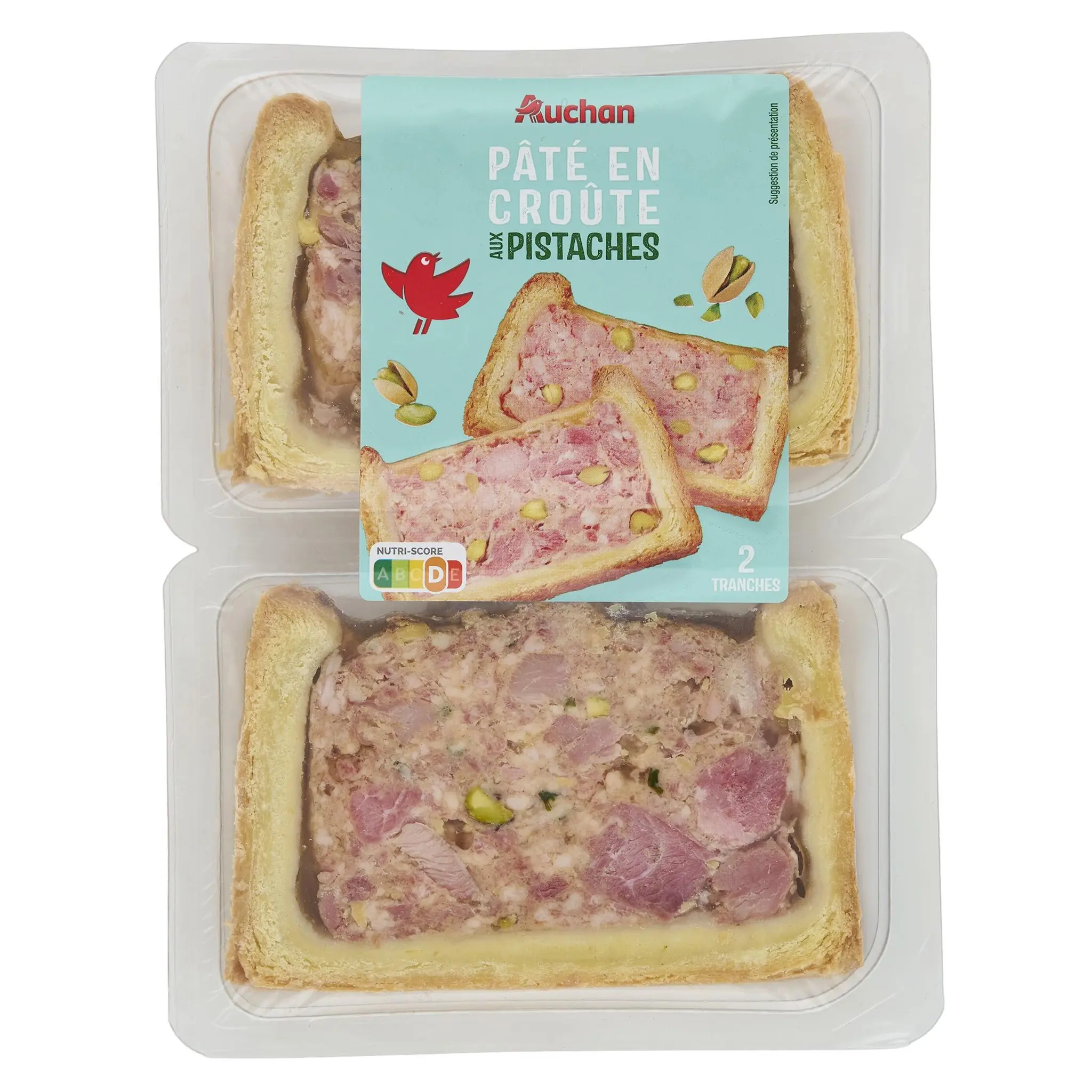 AUCHAN Pâté en croûte aux pistaches