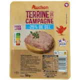 AUCHAN Pâté de campagne réduit en sel
