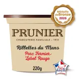 MAISON PRUNIER Rillettes du Mans de porc fermier français Label Rouge