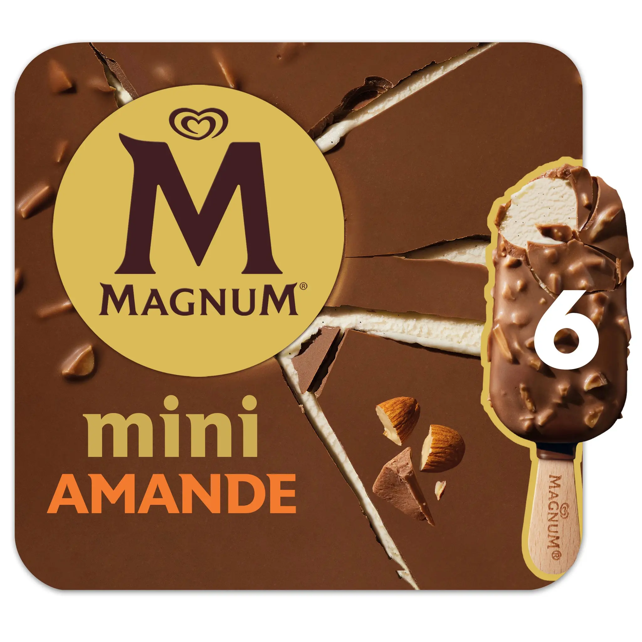 MAGNUM Mini bâtonnets glacés aux amandes