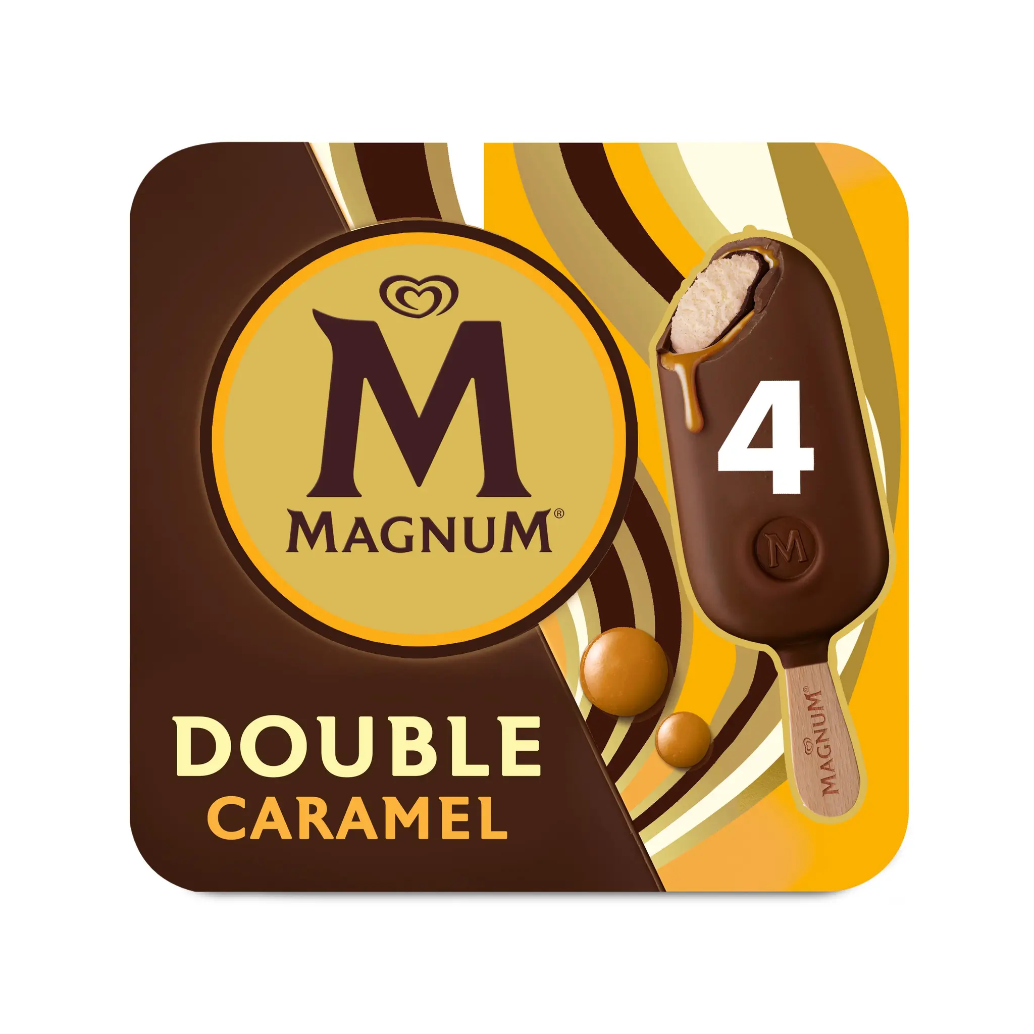 MAGNUM Bâtonnets glacés Deluxe double caramel