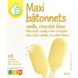 POUCE Bâtonnet glacé vanille et chocolat blanc