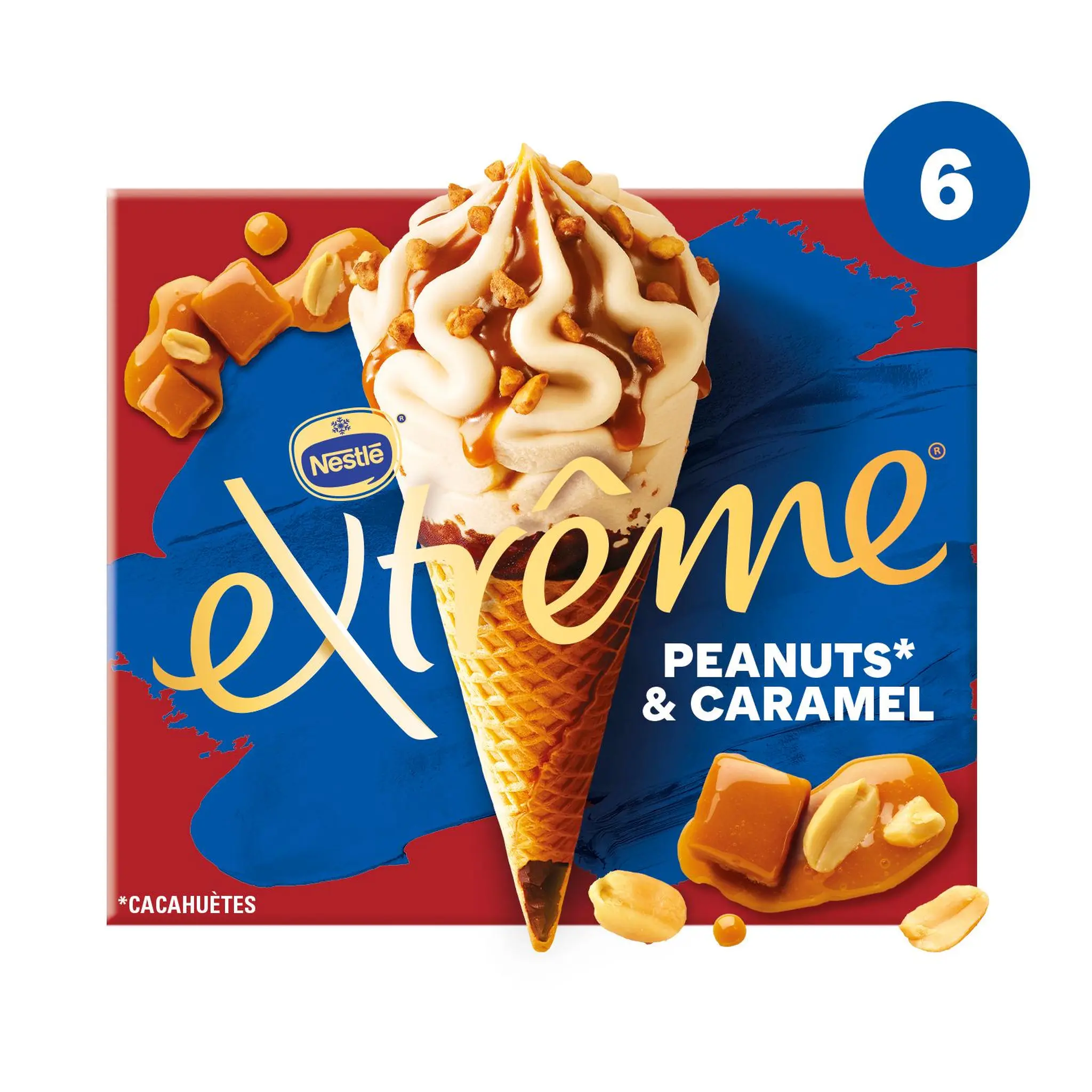 EXTREME Cônes glacés caramel cacahuète