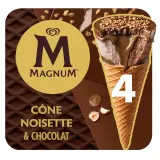 MAGNUM Cônes noisette et chocolat