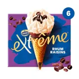 EXTREME Cônes glacés rhum raisins