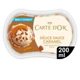 CARTE D'OR Pots de crème glacée vanille et noix de pécan sauce caramel