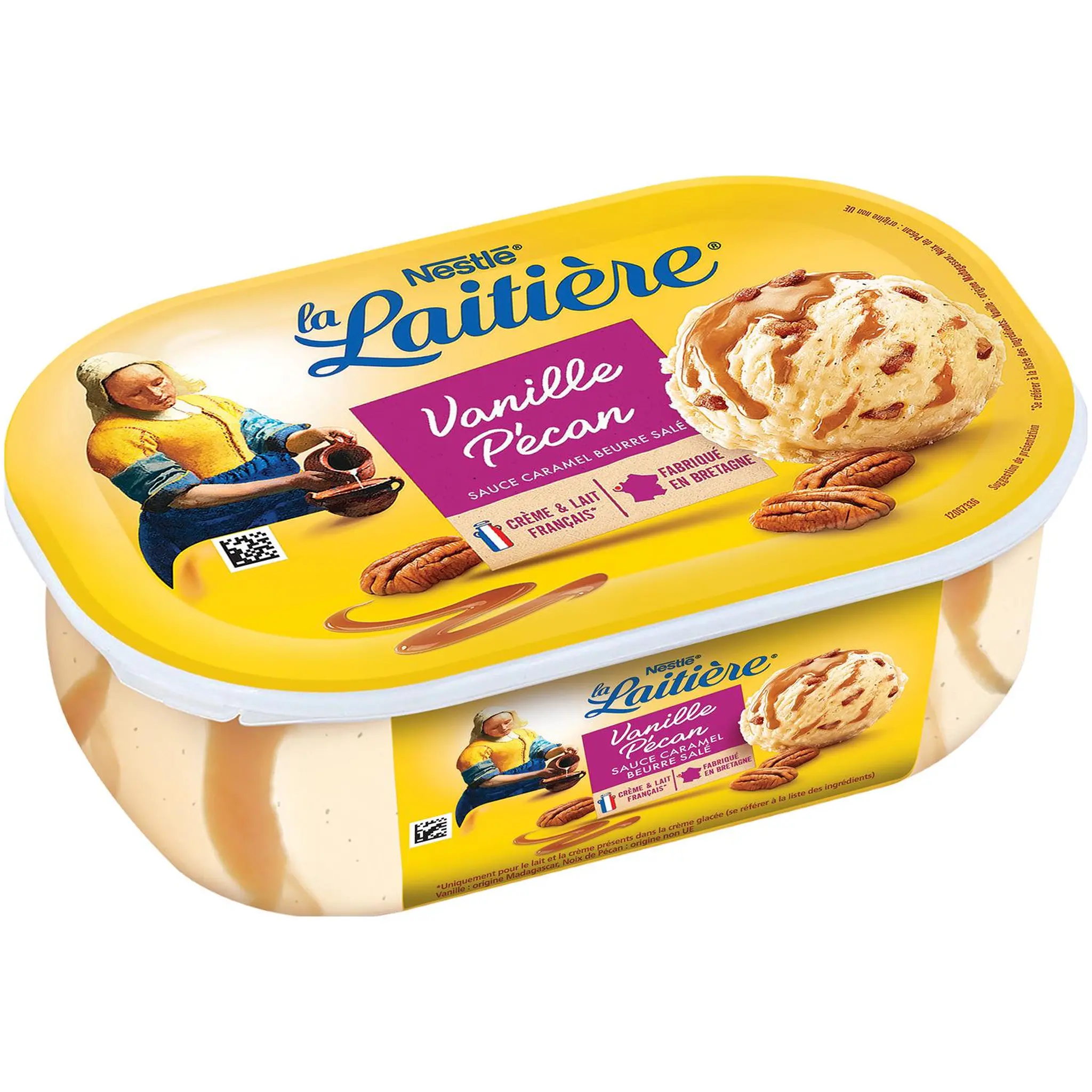 LA LAITIERE Vanille pécan sauce caramel beurre salé