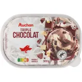 AUCHAN Glace triple chocolat