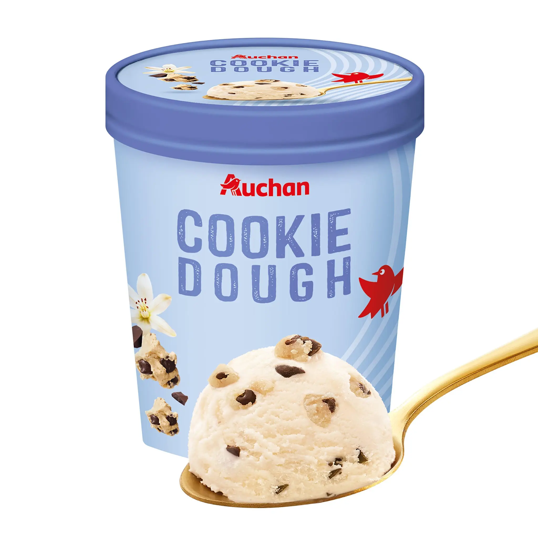 AUCHAN Pot de crème glacée cookie dough