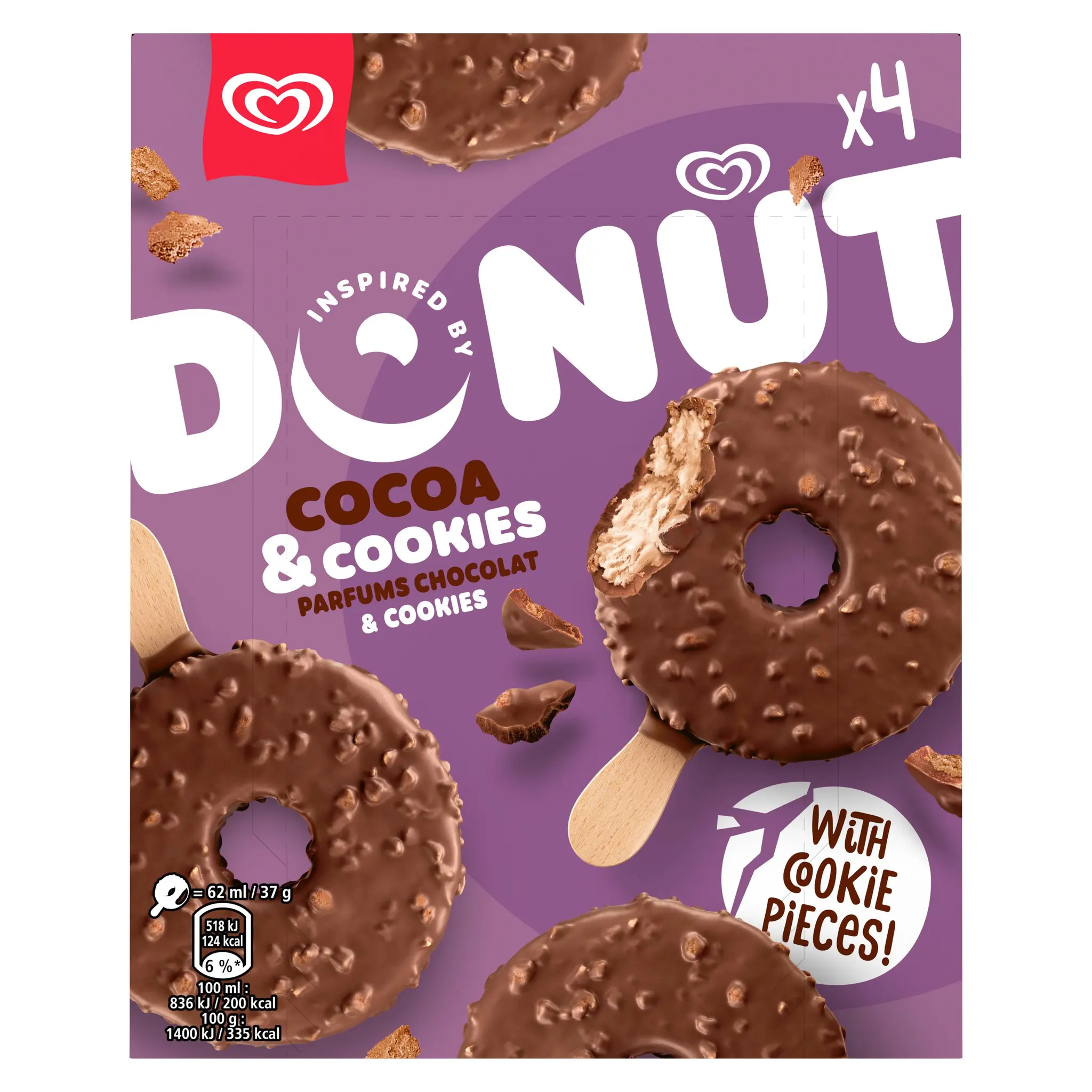 MIKO Bâtonnets glacés chocolat et cookies