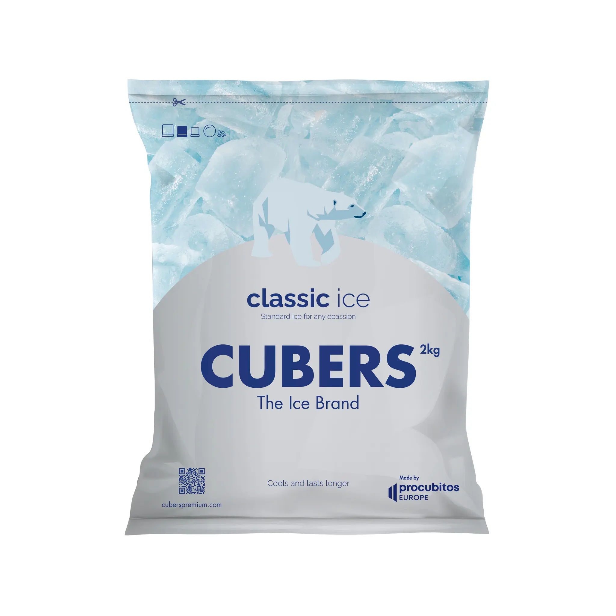 Glaçons en cubes