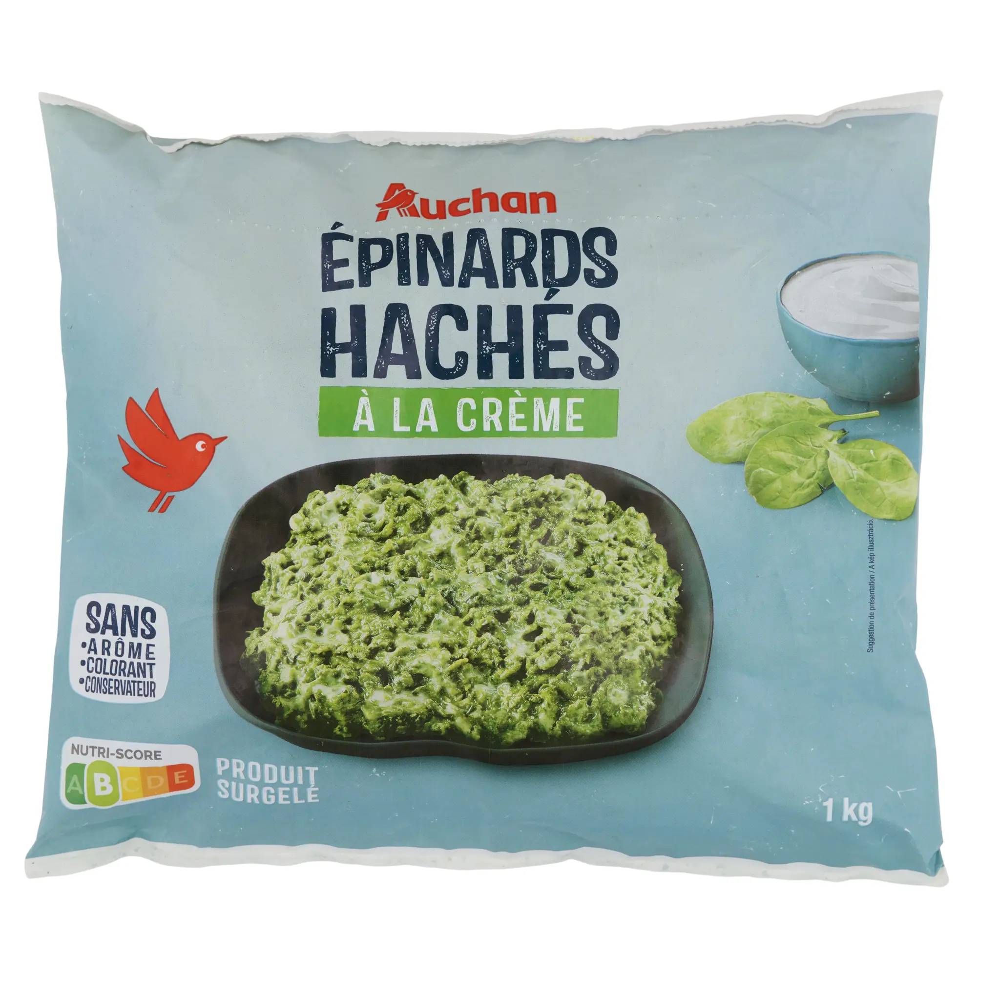 AUCHAN Épinards hachés à la crème