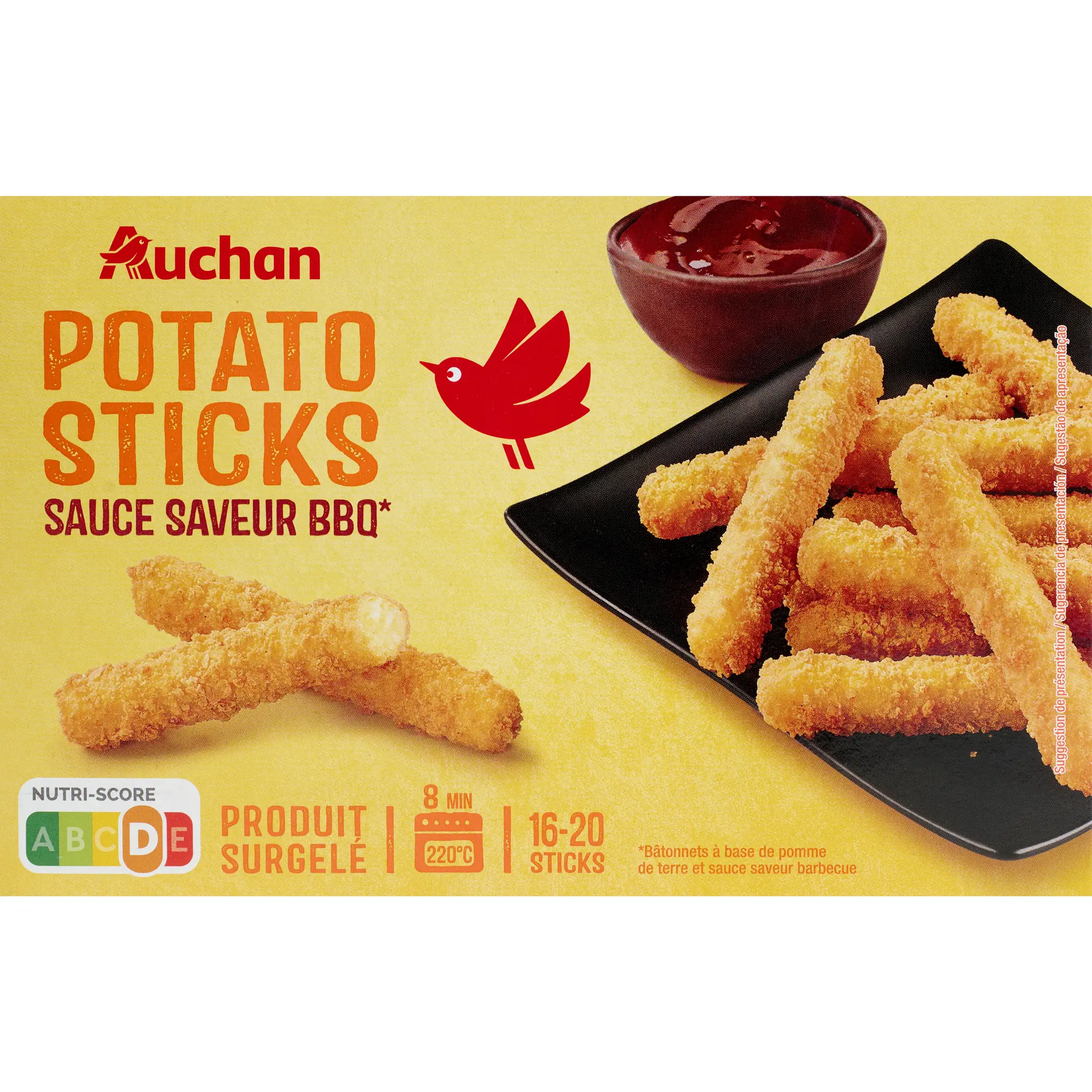 AUCHAN Potato sticks sauce saveur barbecue