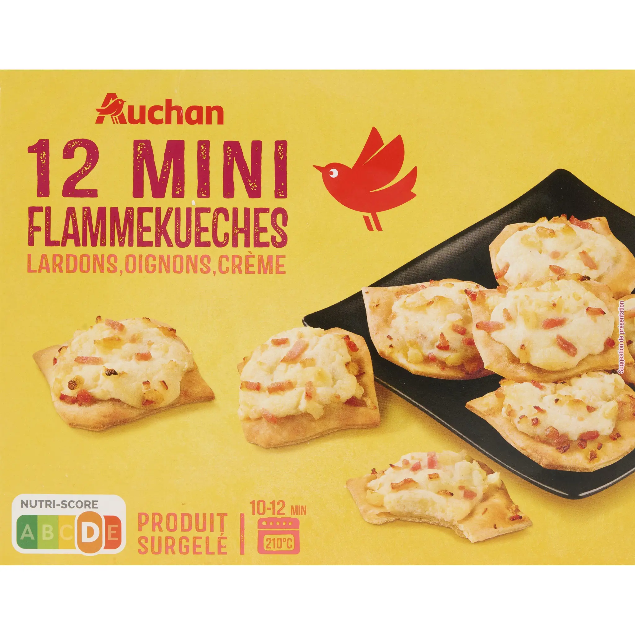 AUCHAN Mini flammekueches surgelées
