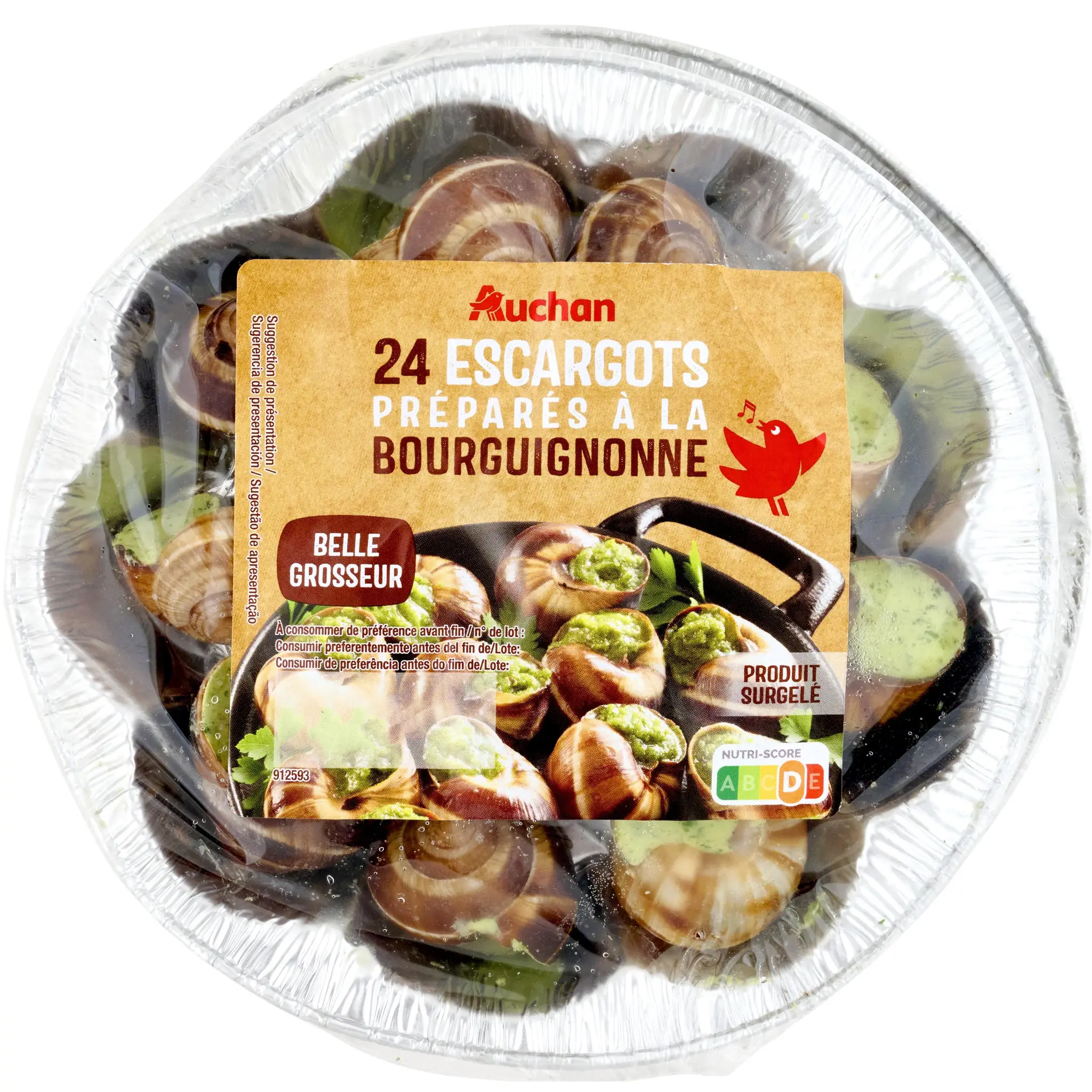 AUCHAN Escargot gros calibre recette Bourguignonne