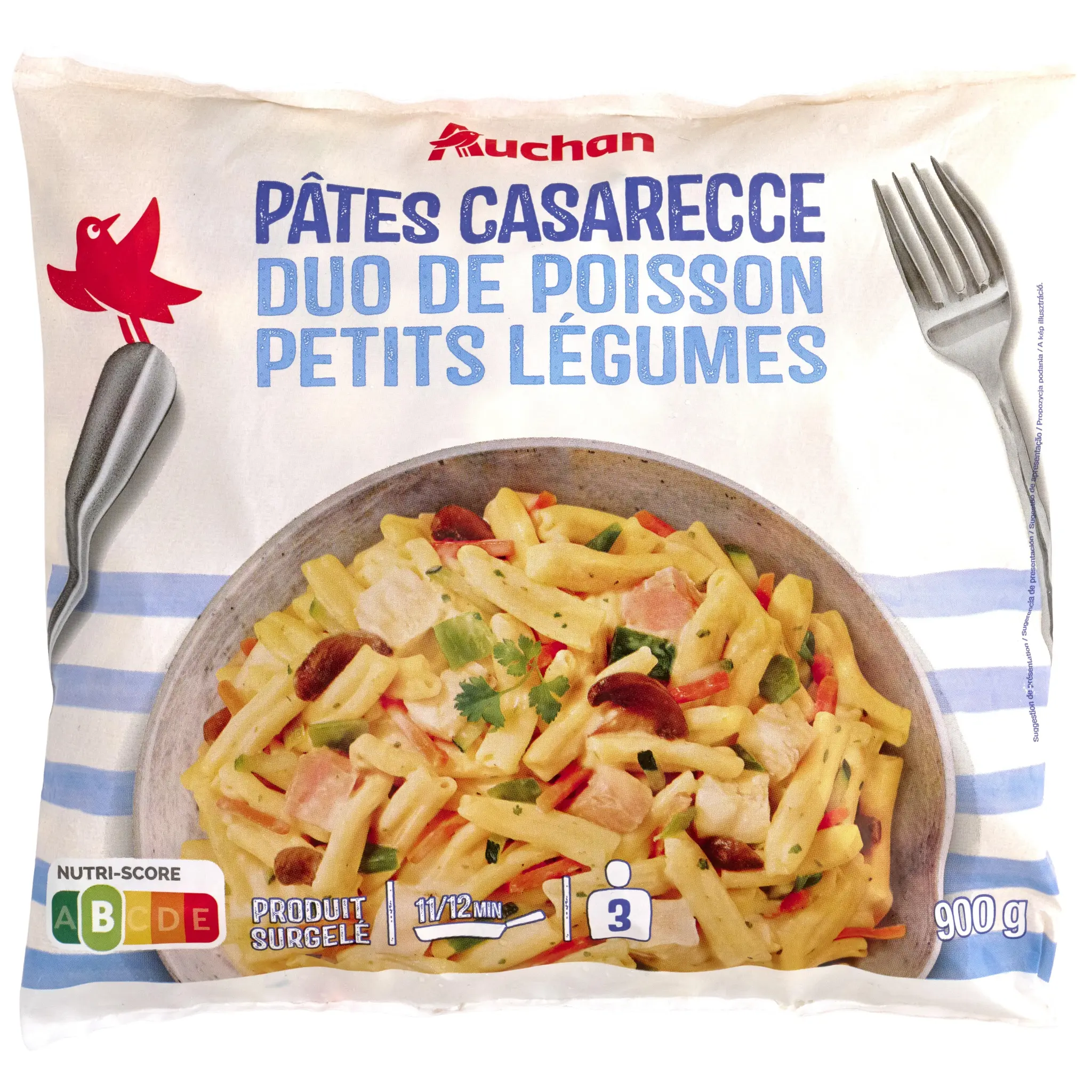 AUCHAN Pâtes aux duo poissons