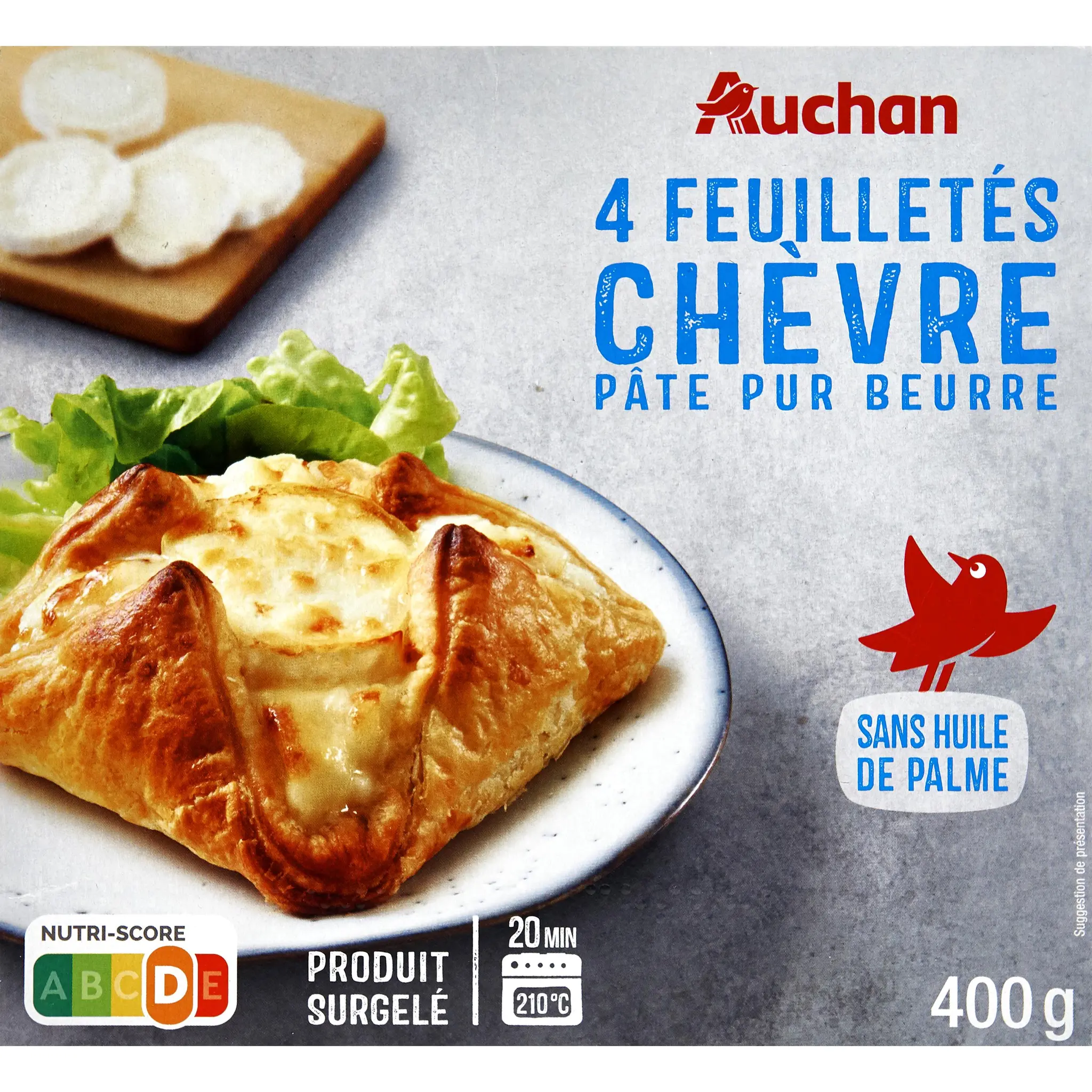 AUCHAN Feuilleté au chèvre