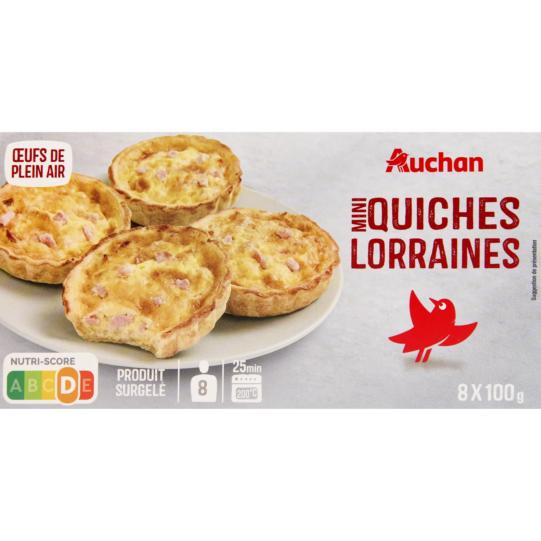 AUCHAN Quiches lorraine surgelées